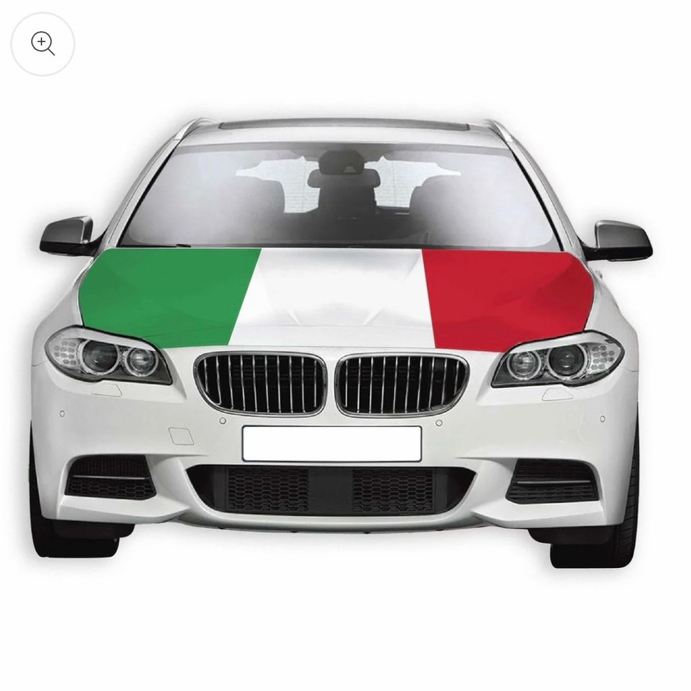 Car Hood Vinyl Wrap - Italian Flag Design